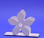 Napkin holder, flower, white