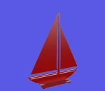 Sailboat 14", red