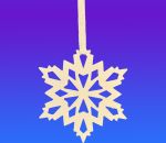 Snowflake ornament 8", white