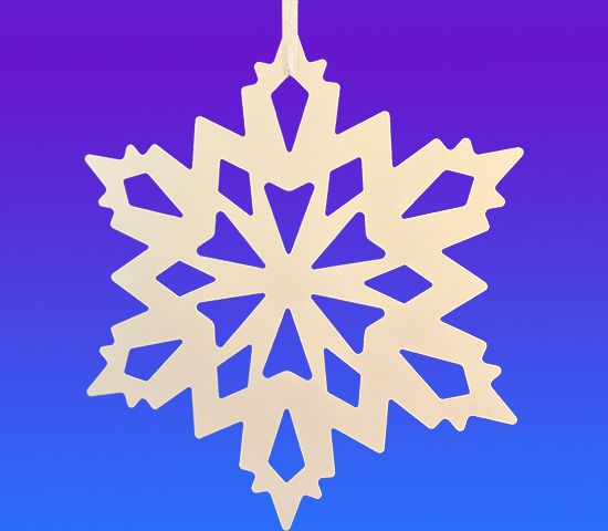 Snowflake ornament 12", white