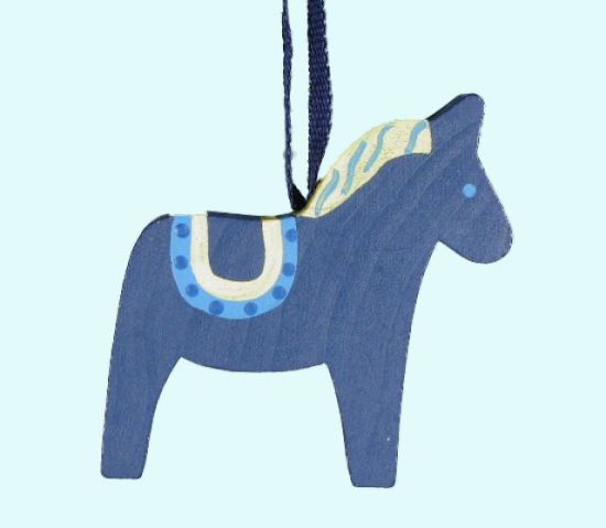 Horse, blue / yellow