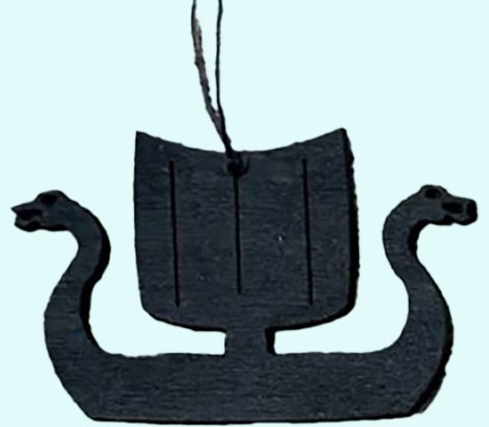 Viking ship, black