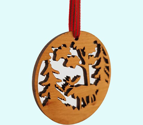 Lasercut ornament, moose