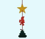 Garland, tree / Tomte / star, 3-pc