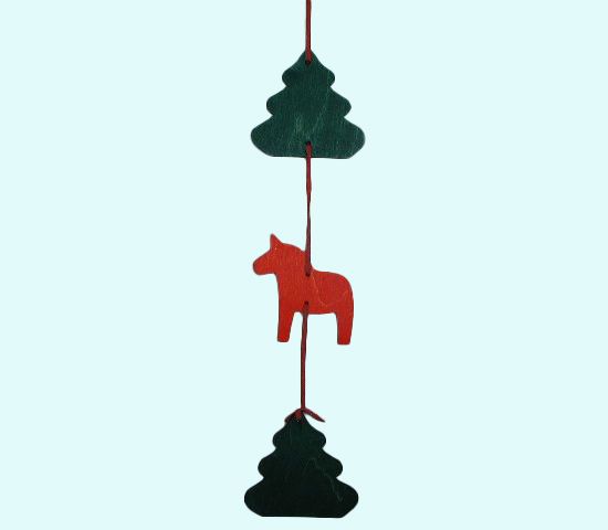 Garland, Tree / horse, 4 - pc