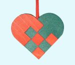 Heart basket, red / green