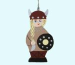 Viking woman w/ brown shield