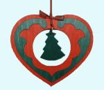 Heart w/ décor & tree, red / green