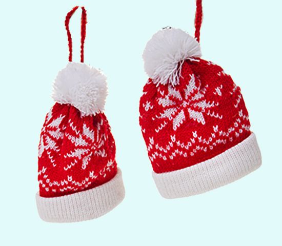 Christmas hat ornament, set of 2