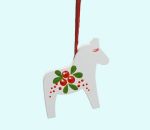 Horse, white w/ lingonberry