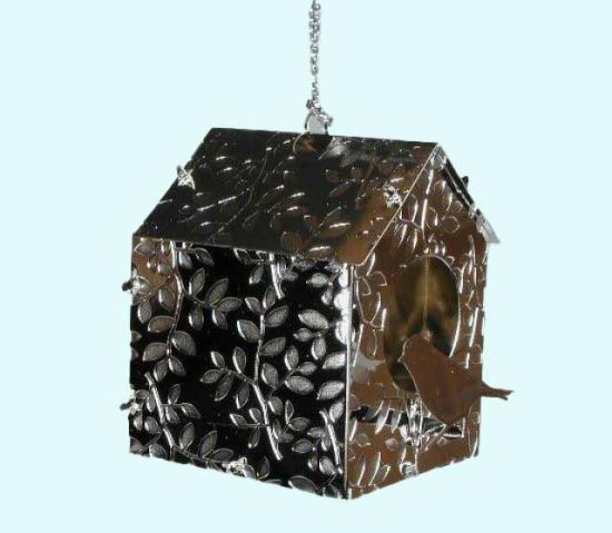 Birdhouse, metal orn.