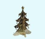 Decorated Christmas tree M, gold metal