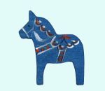 Magnet, Dalahorse blue