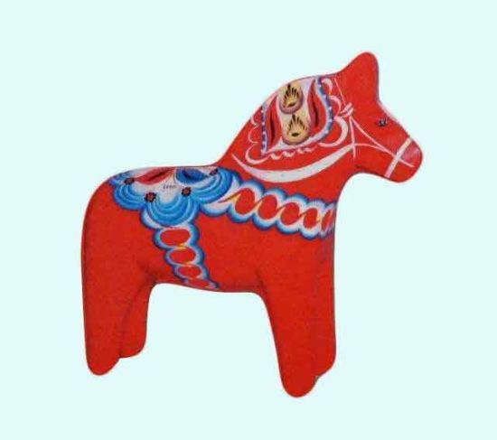 Magnet, red Dalahorse