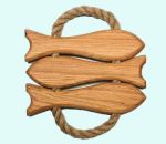 Trivet w/ rope, fish