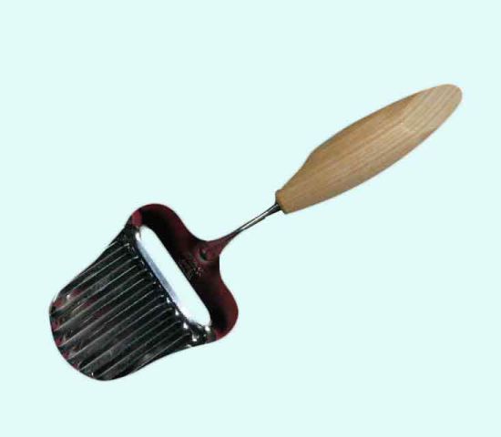 Cheese slicer w/ round wood handle