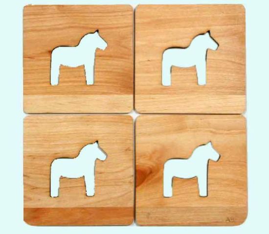 Coaster 4-pk, horse