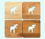 Coaster 4-pk, moose