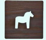 Coaster 4-pk, th.wood, Dalahorse