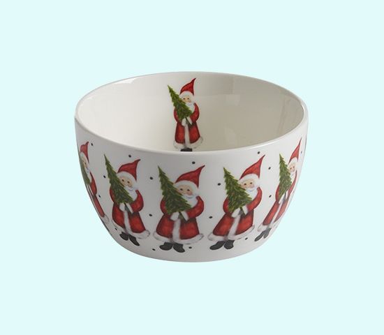 Bowl 6.75 oz, Tomte holding tree