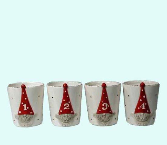 Tomte mug/ c-h, set of 4