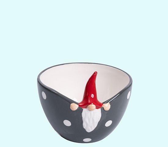 Tomte peek-a-boo bowl 4", black