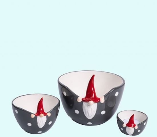 Tomte peek-a-boo bowl group, black