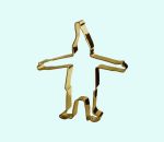 Cookie cutter Tomte, gold