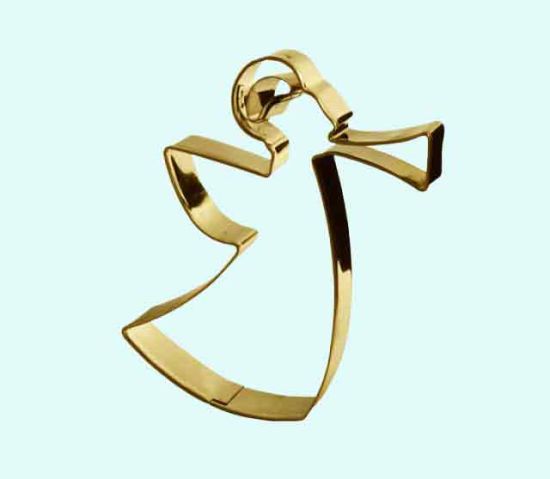 Cookie cutter angel, gold