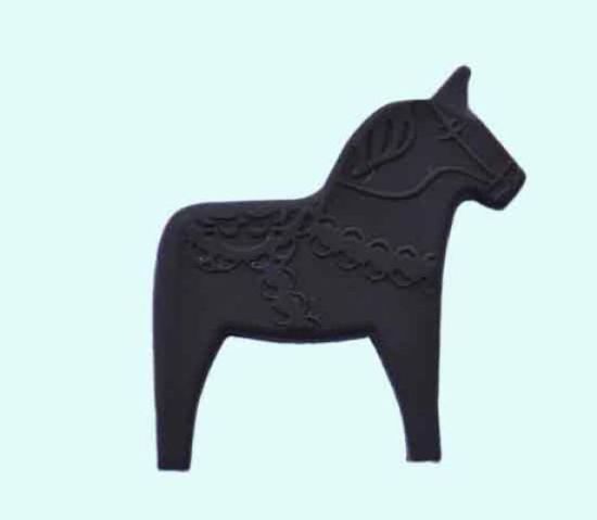 Magnet, black Dalahorse