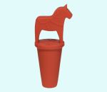 Bottle top, red Dalahorse