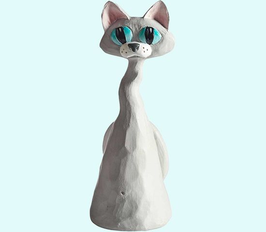 Cat Mia, turquoise eyes, 6"