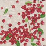 Napkin L, lingonberry beige