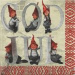 Napkin L, God Jul w/ Tomte kids