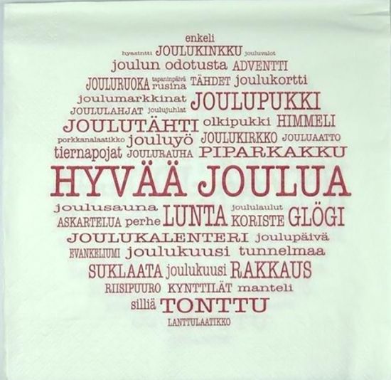 Napkin L, Hyvaa Joulua, Finland