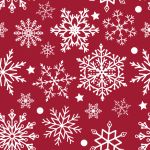 Napkin L, snowflake, red / white