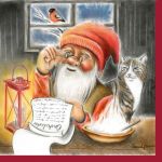 Napkin L, Tomte reading wish list