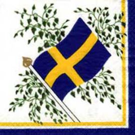 Napkin L, flag Sweden