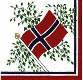 Napkin L, flag Norway