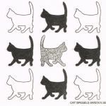 Napkin L, black cat