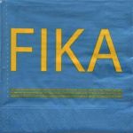 Napkin L, FIKA blue / yellow