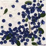 Napkin L, blueberry