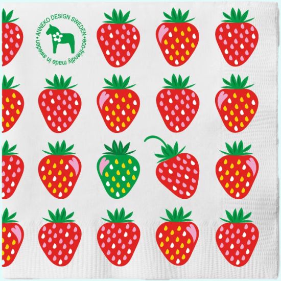 Napkin L, strawberry