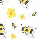 Napkin L, bumble bees