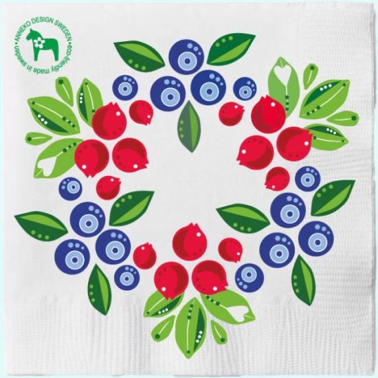 Napkin L, berry wreath