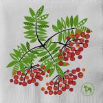 Napkin L, rowanberry