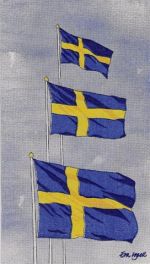 Napkin towel, Swedish flags