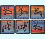 Coaster 6-pk, reindeer