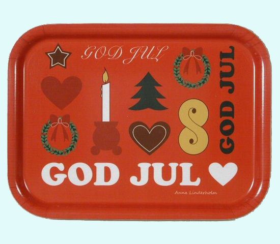 Tray S, God Jul red