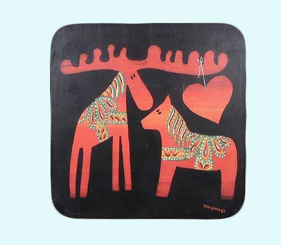 Trivet, Dala Moose & Horse